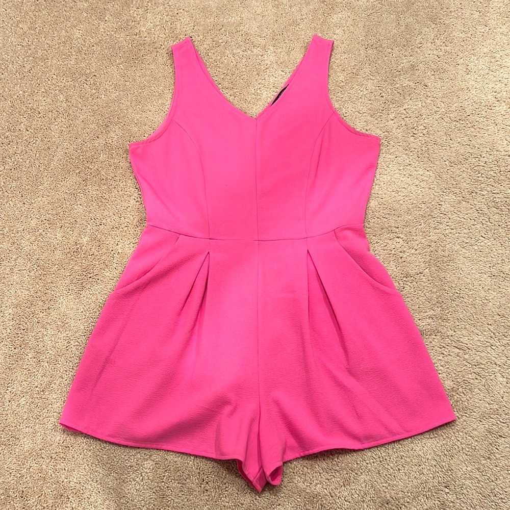 One Clothing Hot Pink Romper